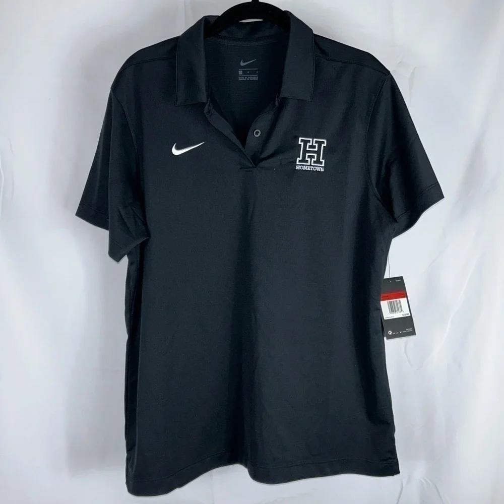 Nike Polo Shirt Short sleeve fitted collared top Hometown Logo Athletic Polo Top